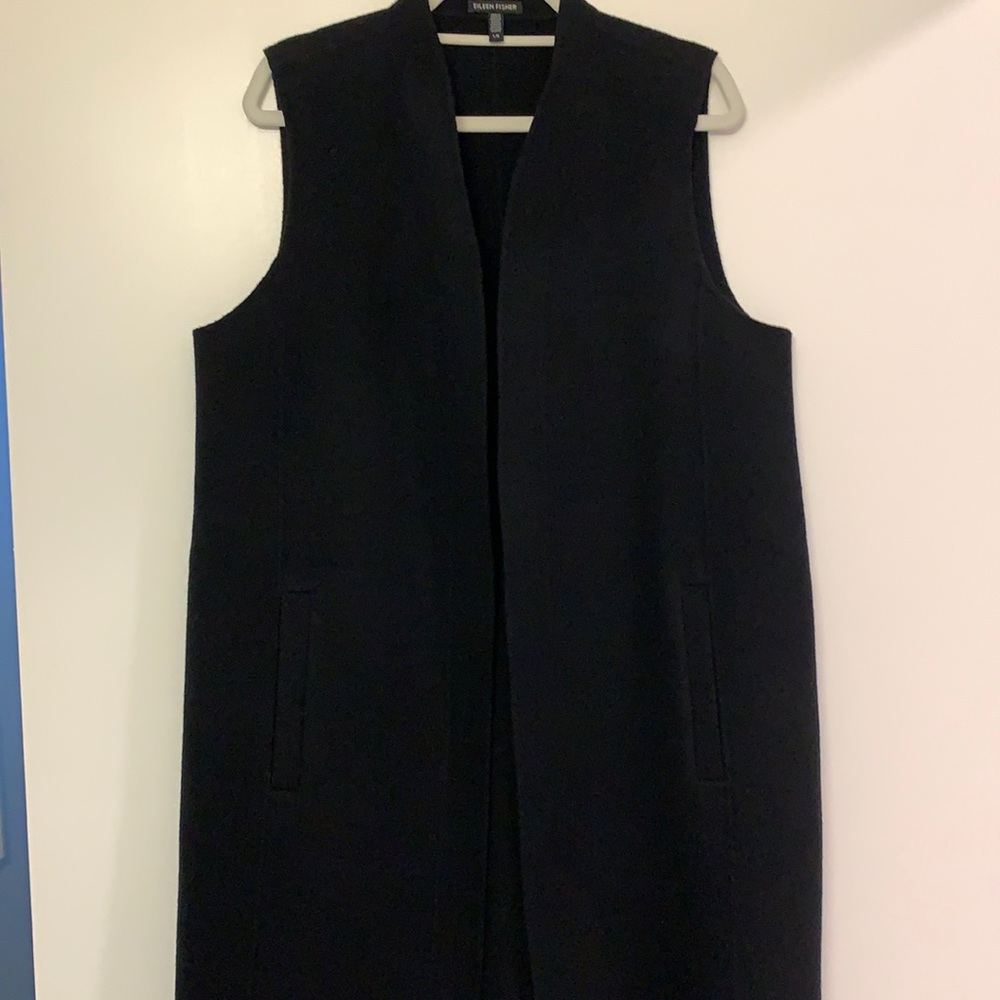 Eileen Fisher Long Wool Vest